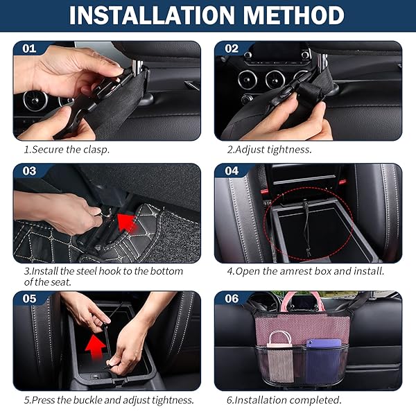 eing Car Seat Back Organizer: Large Capacity Storage for Purses, Kids & Pets - Essential Automotive Accessory - View 6 of 8