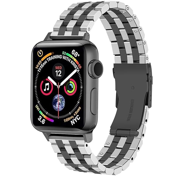 Juntan Juntan Stainless Steel Apple Watch Ultra Band 49mm-38mm for Men & Women - Compatible with Series 9, 8, 7, 6, 5, 4, 3, 2, 1 & SE - View 4 of 9