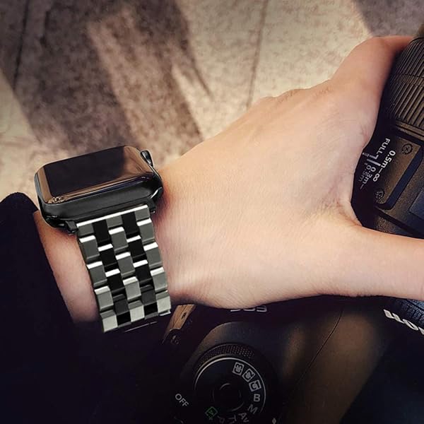 Juntan Juntan Stainless Steel Apple Watch Ultra Band 49mm-38mm for Men & Women - Compatible with Series 9, 8, 7, 6, 5, 4, 3, 2, 1 & SE - View 6 of 9