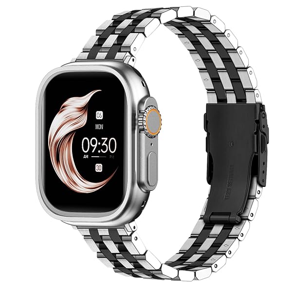 Juntan Juntan Stainless Steel Apple Watch Ultra Band 49mm-38mm for Men & Women - Compatible with Series 9, 8, 7, 6, 5, 4, 3, 2, 1 & SE - View 2 of 9