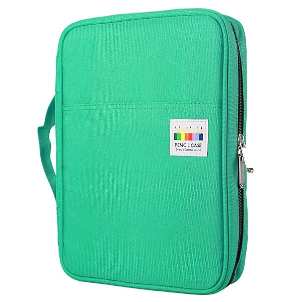 YOUSHARES YOUSHARES 166 Slots Colored Pencil Case & 110 Slots Gel Pen Organizer - Multi-Layer Holder for Artists & Adults (Green)