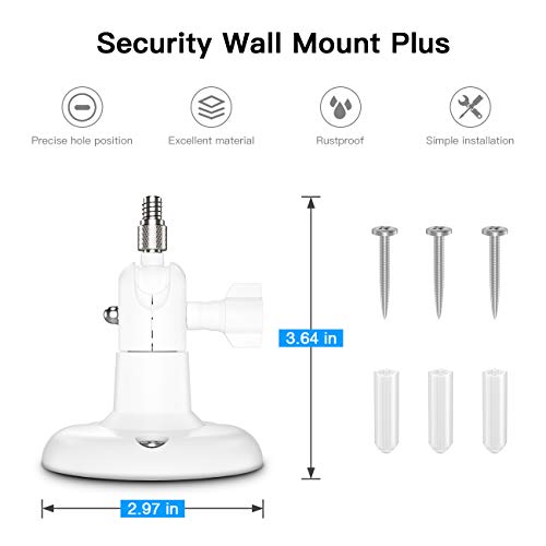 Koroao Koroao Indoor Outdoor Security Wall Mount for Arlo Pro Arlo Pro 2 Arlo Pro 3 Arlo Ultra Wyze Cam Pan 3 Pack White - View 5 of 8