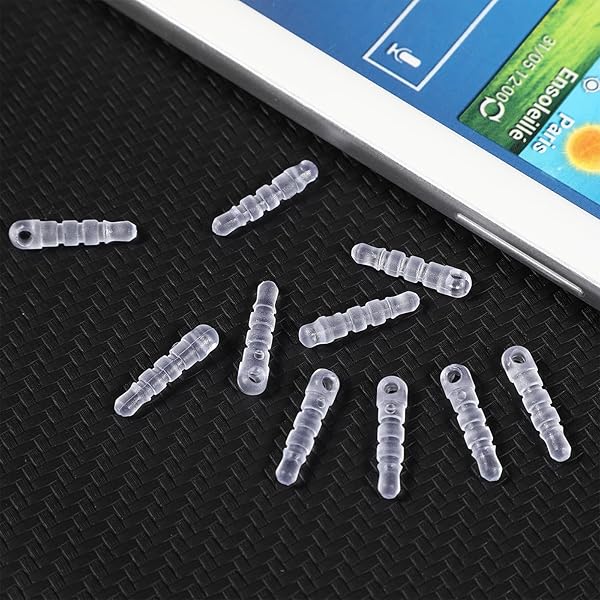 Hemobllo 100 Pcs Cell Phone Dust Plug Charms - Transparent 3.5mm Headphone Covers & Protectors - View 9 of 10