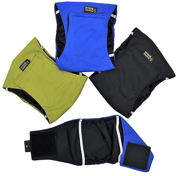 FUNNYDOGCLOTHES Funny Dog Clothes Pack of 3 Male Dog Diapers Waterproof Leak Proof Washable Belly Band for Small Medium Large Pets