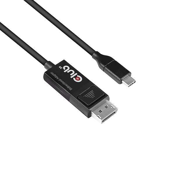 Club 3D Club3D CAC-1557 USB-C to DisplayPort 1.4 Cable: 8K 60Hz & 4K 120Hz HDR, 1.8m/6ft Bi-Directional Video Support