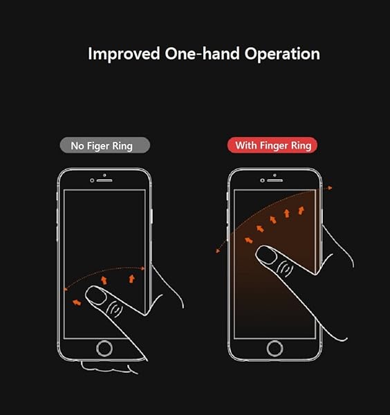 Attom Tech Transparent Phone Ring Holder Grip 360 Degree Free Rotation, Clear Cell Phone Finger Ring Kick-Stand Compatible with iPhone X 8 7 Plus 6S 6 5s 5 SE, Galaxy S9 S8 S7 S6 Edge (Silver) - View 4 of 7