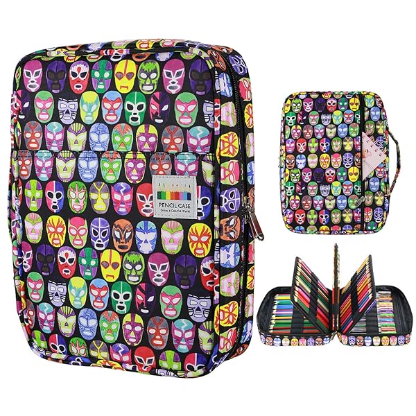 YOUSHARES YOUSHARES 220 Slot Colored Pencil Case Organizer - Multi-Layer Holder for Prismacolor & Gel Pens with Handy Wrap & Zipper