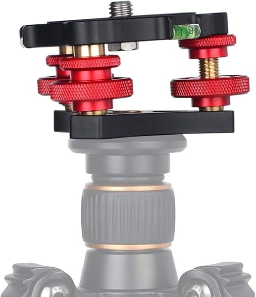 koolehaoda Koolehaoda Leveler Leveling Base with Bubble Level and 3/8 inch Screw, 3 Dials with +/-5 Degree Precision Adjustment, Aluminum Alloy Construction for Camera Tripod - View 3 of 7