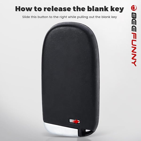 Beefunny Beefunny Replacement Remote Start Smart Car Key Fob for Jeep Cherokee 2014-2019 433MHz 4A Chip FCC ID GQ4-54T - View 7 of 8