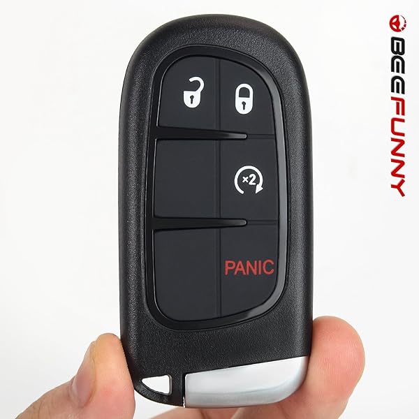 Beefunny Beefunny Replacement Remote Start Smart Car Key Fob for Jeep Cherokee 2014-2019 433MHz 4A Chip FCC ID GQ4-54T - View 8 of 8