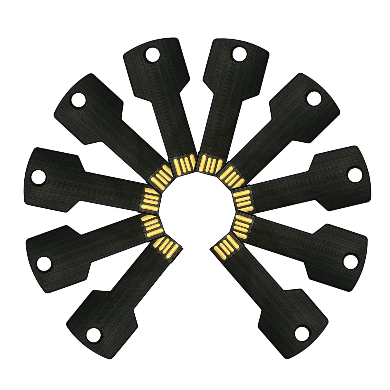 RAOYI 10 Pack 32GB USB Flash Drive Metal Key Shape Memory Stick Black for Fast Data Storage and Transfer - View 9 of 9