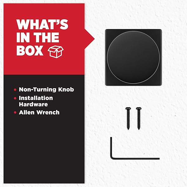 Kwikset Kwikset Pismo Dummy Door Knob Matte Black Non-Turning Handle for Closets French Double Doors and Pantry with Microban Protection - View 6 of 9