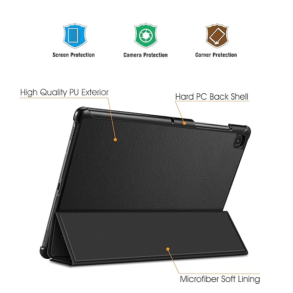 FINTIE Fintie SlimShell Case for Samsung Galaxy Tab S5e 10.5 Ultra Thin Tri-Fold Cover with Auto Sleep Wake Black - View 3 of 9