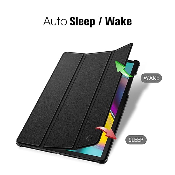 FINTIE Fintie SlimShell Case for Samsung Galaxy Tab S5e 10.5 Ultra Thin Tri-Fold Cover with Auto Sleep Wake Black - View 6 of 9