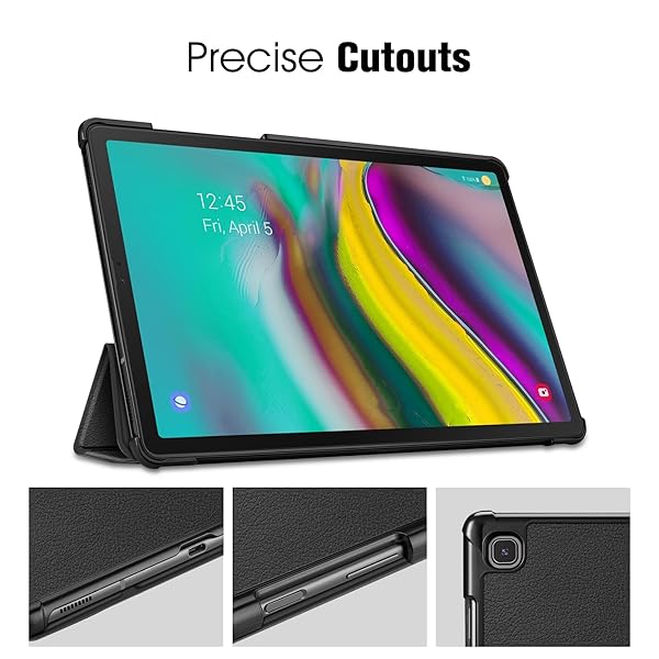 FINTIE Fintie SlimShell Case for Samsung Galaxy Tab S5e 10.5 Ultra Thin Tri-Fold Cover with Auto Sleep Wake Black - View 7 of 9