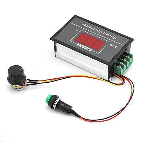 30A PWM DC Motor Speed Controller: 6-60V Variable Speed Regulator with LED Display & Start/Stop Switch