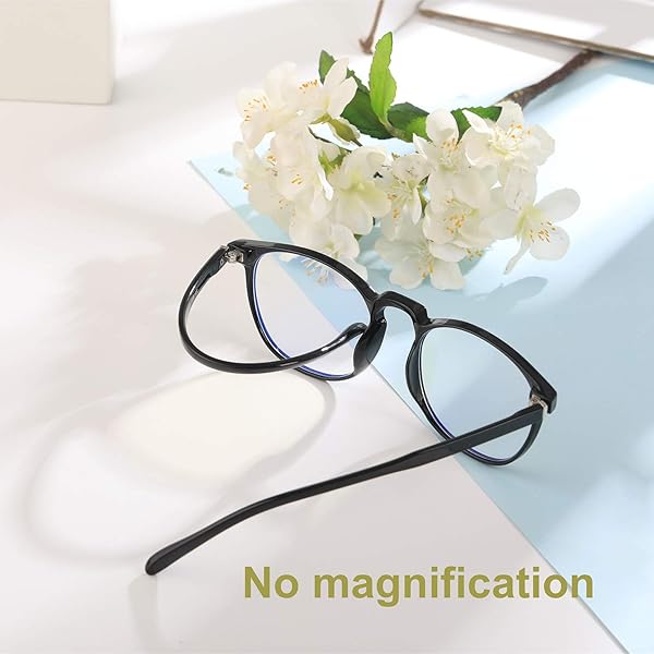 FEIYOLD FEIYOLD Blue Light Blocking Glasses for Women and Men Retro Round Anti Eyestrain Computer Gaming Glasses 2 Pack - View 6 of 7