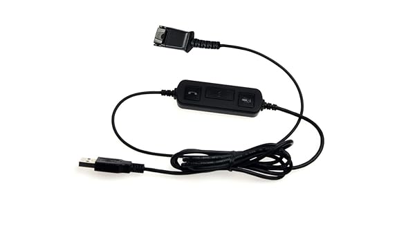 IPD IPD IPH-510 USB Adapter Cable for PC Soft Phones - Compatible with Teams, Skype, Zoom, Avaya & Cisco Jabber