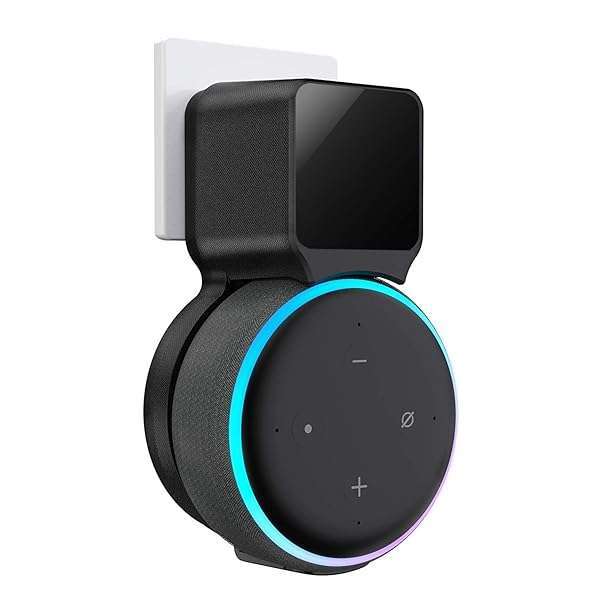 Maxonar Maxonar Echo Dot Wall Mount Holder: Space-Saving Accessory with Cable Management for 3rd Gen Smart Speakers - View 2 of 9