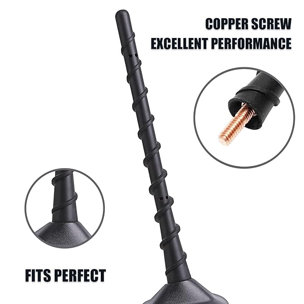 VOFONO VOFONO 7-Inch Short Antenna for Ford F150, Raptor, F250, F350 & Bronco (2009-2025) - Stubby Replacement & Accessories - View 6 of 10