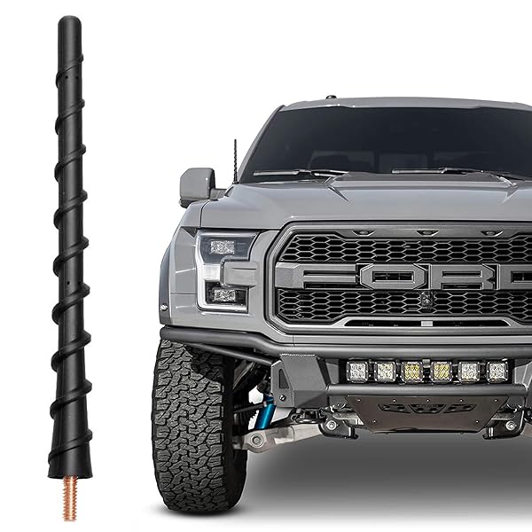 VOFONO 7-Inch Short Antenna for Ford F150, Raptor, F250, F350 & Bronco (2009-2025) - Stubby Replacement & Accessories
