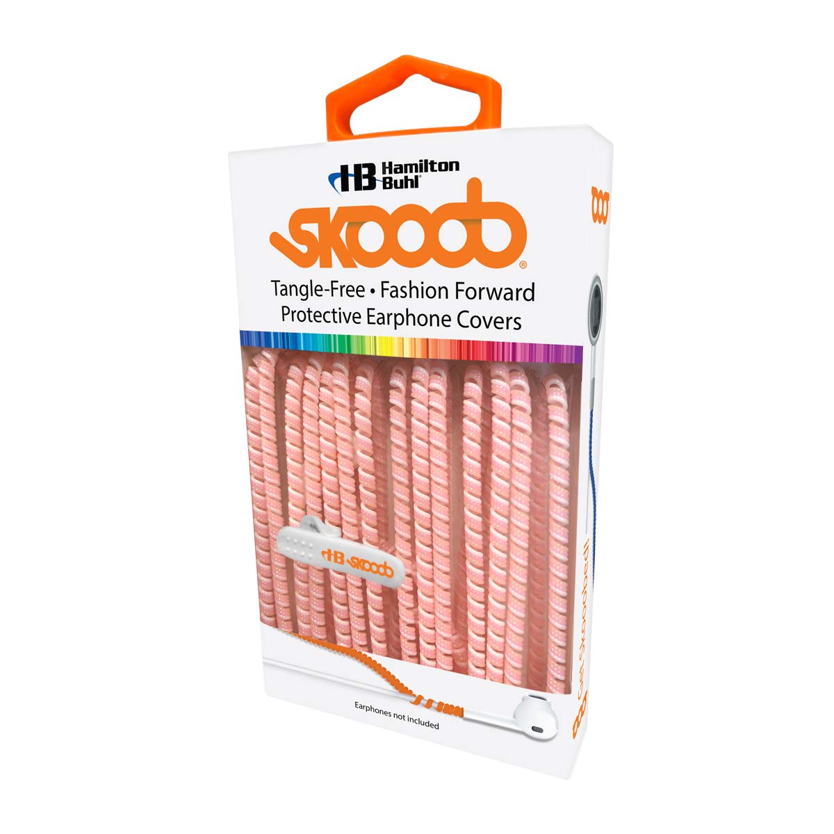 HamiltonBuhl Shop HamiltonBuhl Skooob Tangle-Free Earbud Covers in Translucent Pink - Perfect for Kids! - View 6 of 7