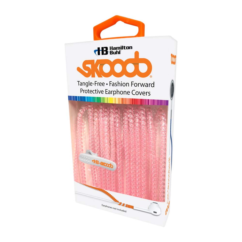 HamiltonBuhl Shop HamiltonBuhl Skooob Tangle-Free Earbud Covers in Translucent Pink - Perfect for Kids!