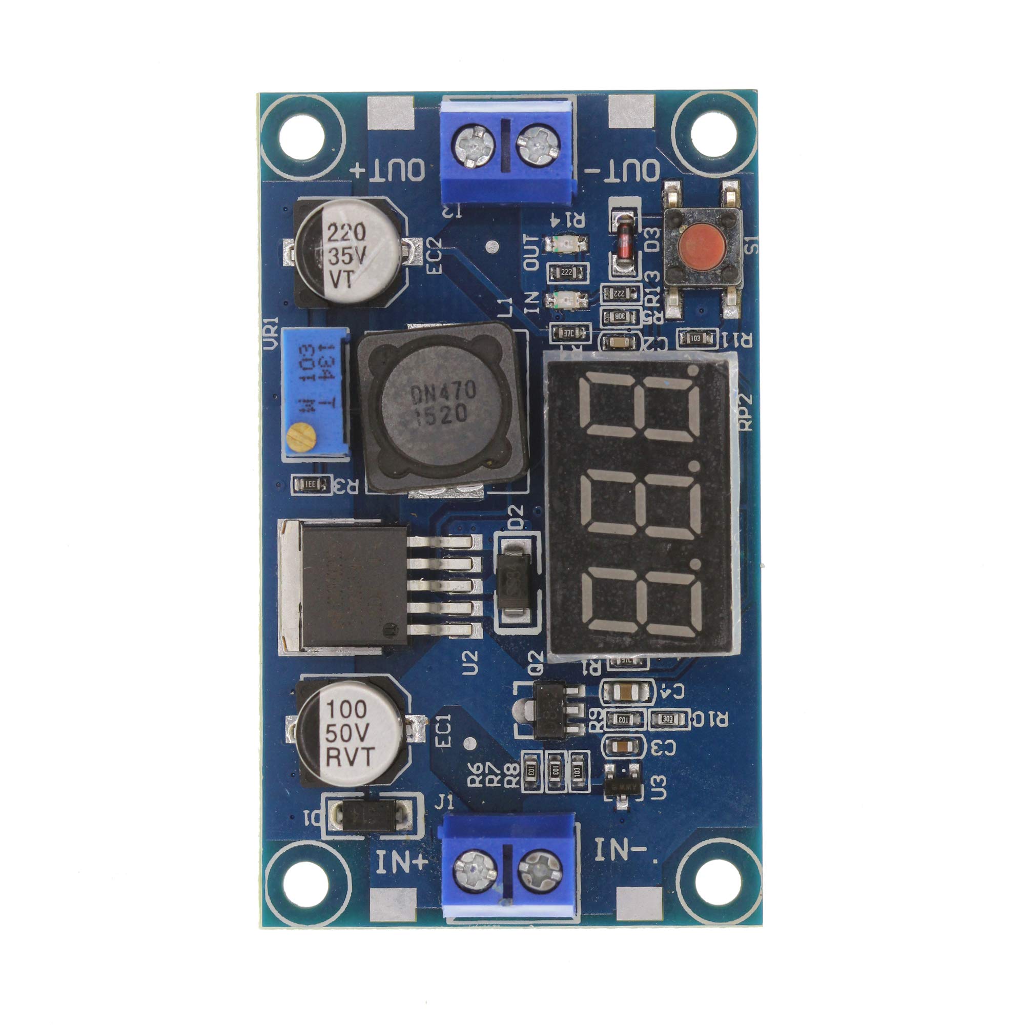 HUABAN 2PCS LM2596 DC DC Step Down Converter Adjustable Voltage Regulator with Digital Display for Power Supply 4.0-40V to 1.3-37V - View 2 of 5