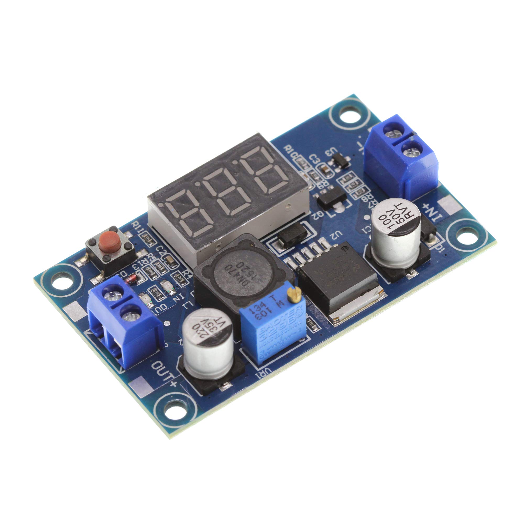 HUABAN 2PCS LM2596 DC DC Step Down Converter Adjustable Voltage Regulator with Digital Display for Power Supply 4.0-40V to 1.3-37V - View 3 of 5