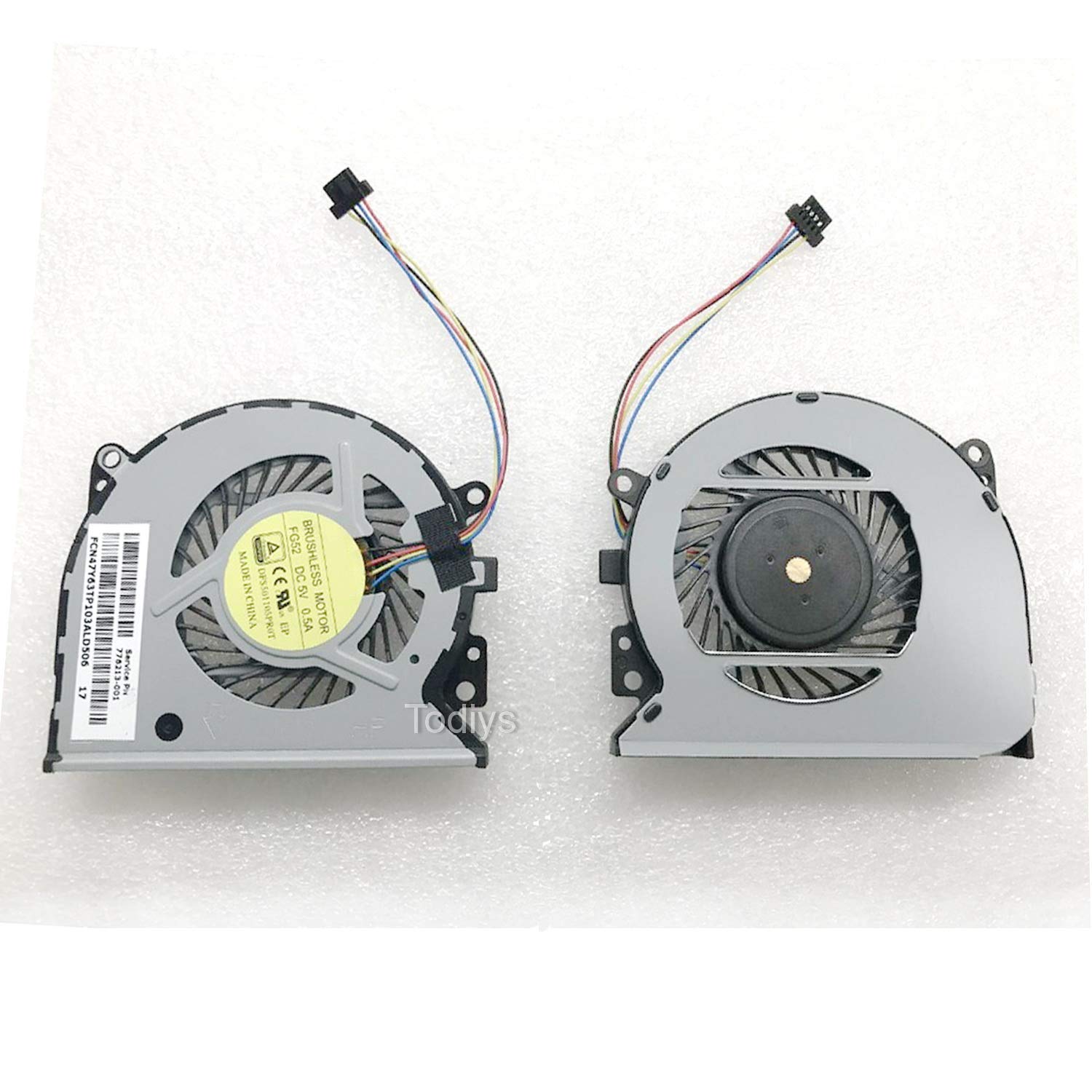Todiys CPU Cooler 120mm 5V 0.5A 15dB 4-Pin Compatible with HP Envy X360 15U Pavilion 13A Series Laptop Fans