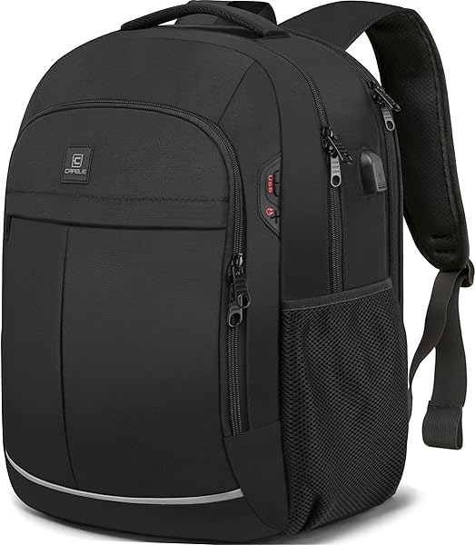 CAFELE "CAFELE 17.3" Laptop Backpack - Durable TSA-Friendly Travel Bag with USB Port for Men, Women & Teens"
