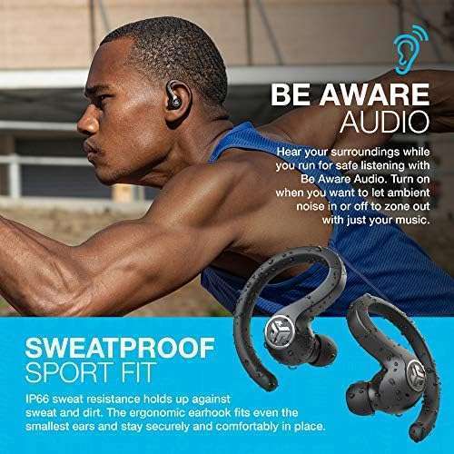 JLab JLab JBuds Air Sport: True Wireless Bluetooth Earbuds with IP66 Sweat Resistance & 3 EQ Settings - View 5 of 9