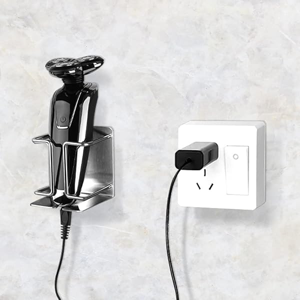 Linkidea Linkidea Electric Razor Holder Wall Mount - Self-Adhesive Stainless Steel Shaver Organizer for Philips 2400 - View 5 of 7