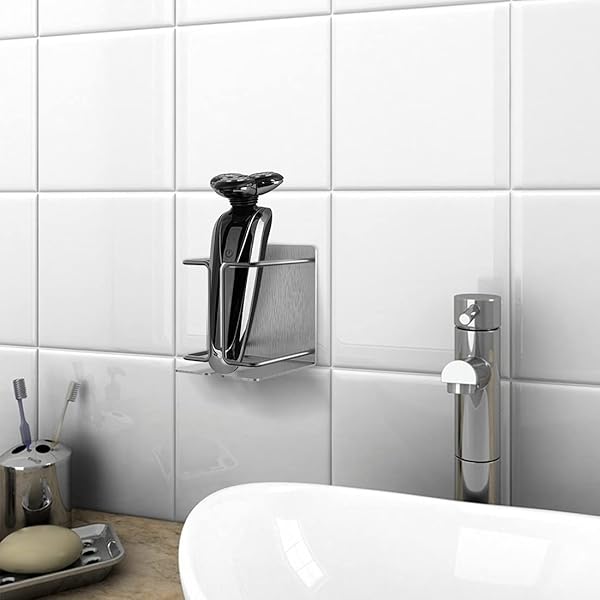 Linkidea Linkidea Electric Razor Holder Wall Mount - Self-Adhesive Stainless Steel Shaver Organizer for Philips 2400 - View 7 of 7