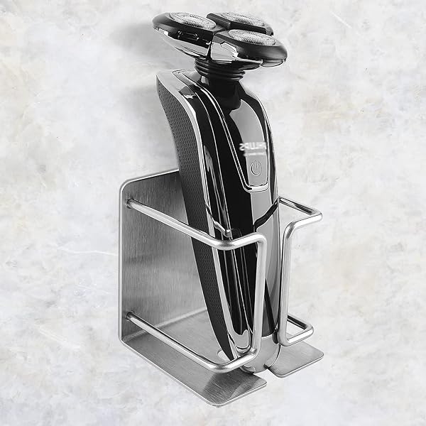 Linkidea Linkidea Electric Razor Holder Wall Mount - Self-Adhesive Stainless Steel Shaver Organizer for Philips 2400 - View 2 of 7