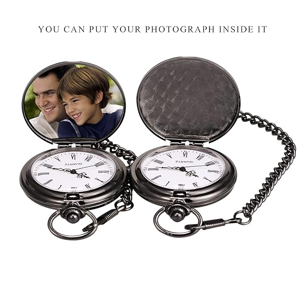 TREEWETO TREEWETO Men's Pocket Watch Engraved Gift for Brother Perfect Christmas Present - View 3 of 7