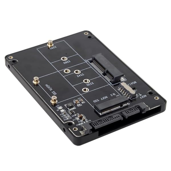 xiwai Combo M2 NGFF B Key and mSATA SSD to SATA 30 Adapter Converter Case Enclosure with Switch for Fast Data Transfer - View 3 of 10