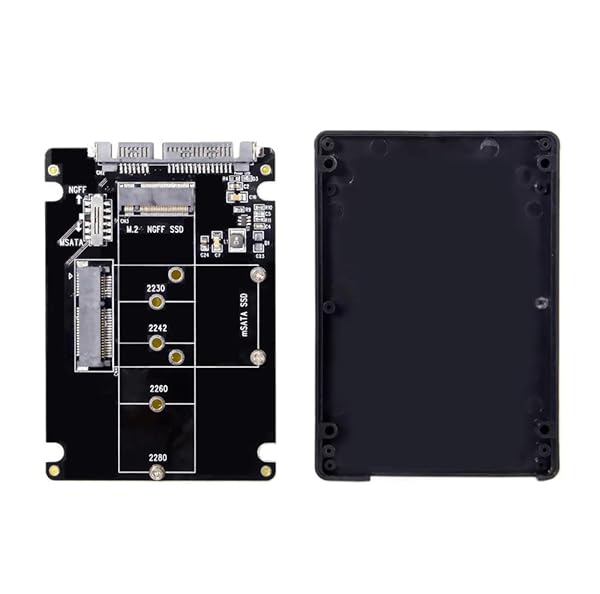xiwai Combo M2 NGFF B Key and mSATA SSD to SATA 30 Adapter Converter Case Enclosure with Switch for Fast Data Transfer - View 4 of 10