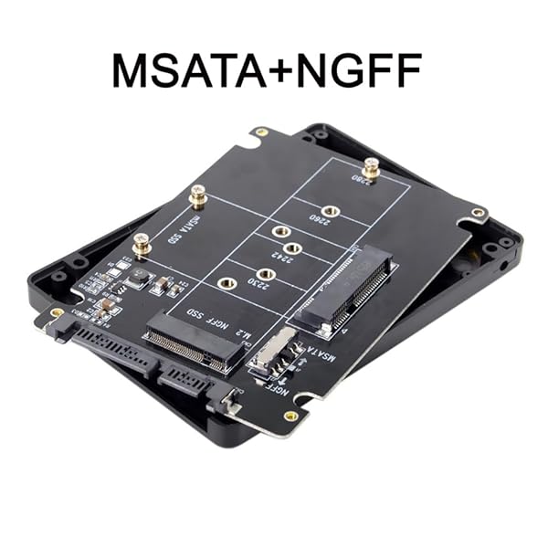 xiwai Combo M2 NGFF B Key and mSATA SSD to SATA 30 Adapter Converter Case Enclosure with Switch for Fast Data Transfer - View 6 of 10