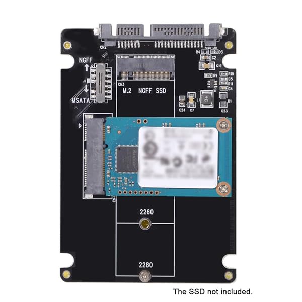 xiwai Combo M2 NGFF B Key and mSATA SSD to SATA 30 Adapter Converter Case Enclosure with Switch for Fast Data Transfer - View 9 of 10