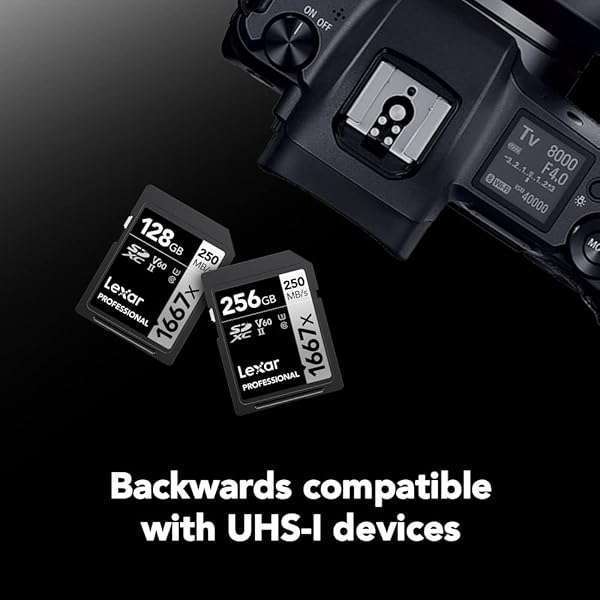 Lexar Lexar 64GB Professional 1667x SDXC Memory Cards (2-Pack) - UHS-II, 4K Video, 250MB/s Read Speed for Photographers & Videographers - View 7 of 9