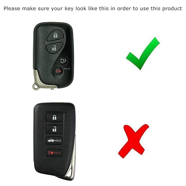 iJDMTOY iJDMTOY Black Glossy Carbon Fiber Key Fob Shell for Lexus IS ES GS LS CT LX GX RX 1st Gen Smart Keyless Fob - View 3 of 10