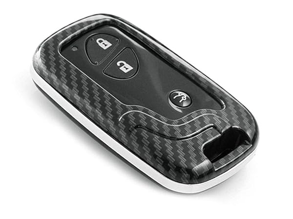 iJDMTOY iJDMTOY Black Glossy Carbon Fiber Key Fob Shell for Lexus IS ES GS LS CT LX GX RX 1st Gen Smart Keyless Fob - View 5 of 10