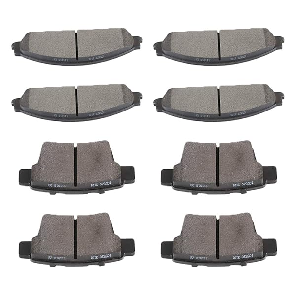 SCITOO 8pcs Ceramic Brake Pads Kit for Ford & Mercury: Perfect Fit for Five Hundred, Freestyle, Taurus & More