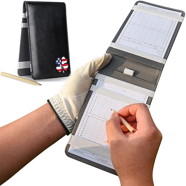 CRAFTSMAN GOLF Shop Craftsman Golf USA Clover Leather Scorecard & Yardage Book Holder - Premium Golf Accessories