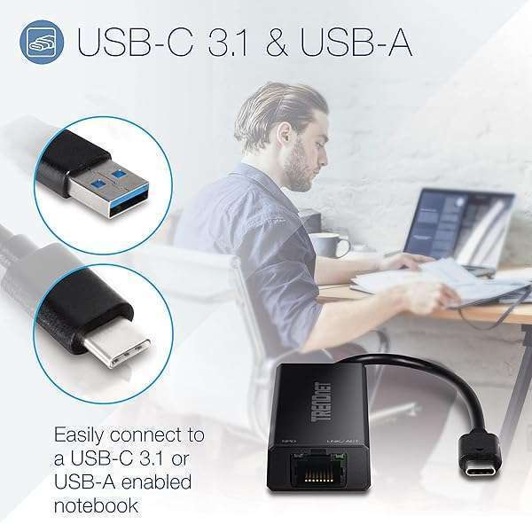 TRENDnet TRENDnet 2.5G USB-C to RJ-45 Ethernet Adapter - Fast, Compatible & Versatile for Windows & USB Devices - View 6 of 9
