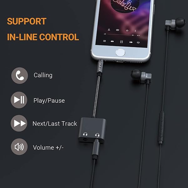 Cubilux Cubilux 3.5mm Audio Splitter: Dual Headphone Adapter for MacBook, iPad, Smartphone & More - View 4 of 5