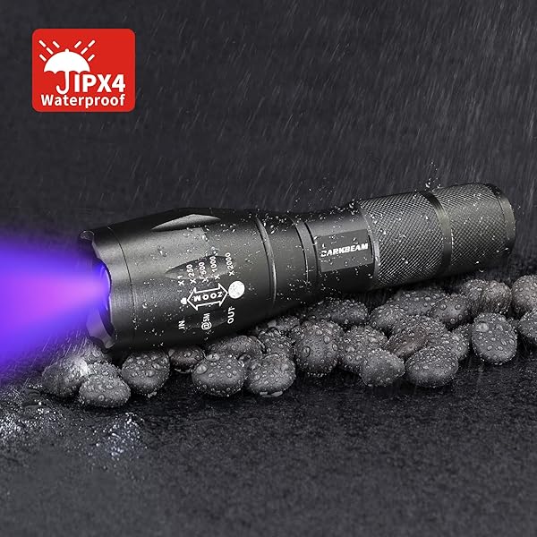 DARKBEAM DARKBEAM UV 365nm 395nm Light Wood Lamp Blacklight Flashlight Portable Mini Handheld Torch for Pet Stains and Resin Curing - View 8 of 8