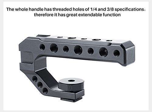 Arcen R005 Camera Top Handle Grip: Universal Stabilizing Rig with 3 Cold Shoe Adapters for Easy Low Angle Shoots - View 5 of 9