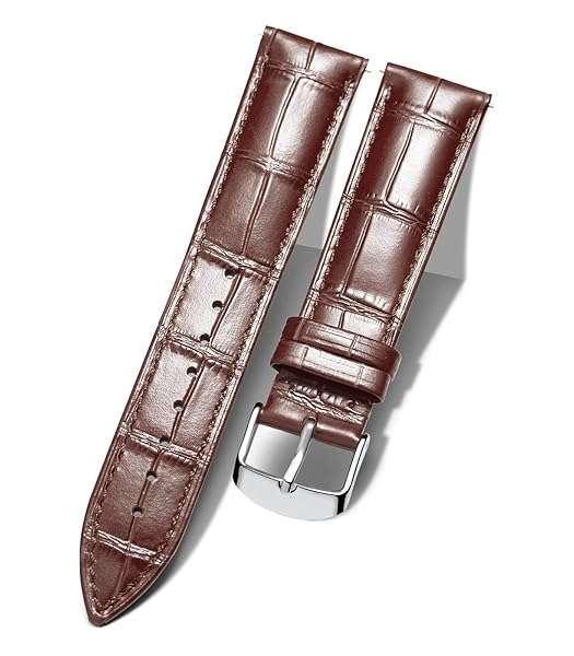 BINLUN BINLUN Genuine Calfskin Leather Watch Band - Quick Release Crocodile Pattern, 10 Colors & 13 Sizes for Men & Women